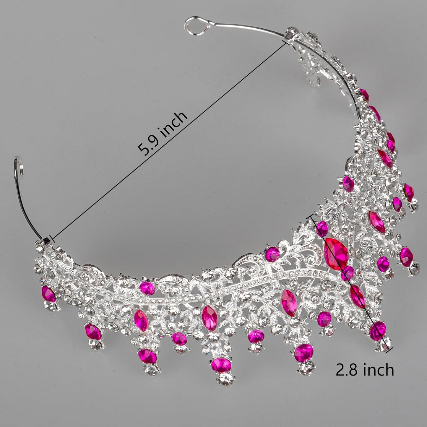 Tiaras and Crowns for Women Crystal Princess Tiaras Rhinestone Queen Crowns For Wedding Bridal Birthday Prom Pageant Party (Tiara 100)