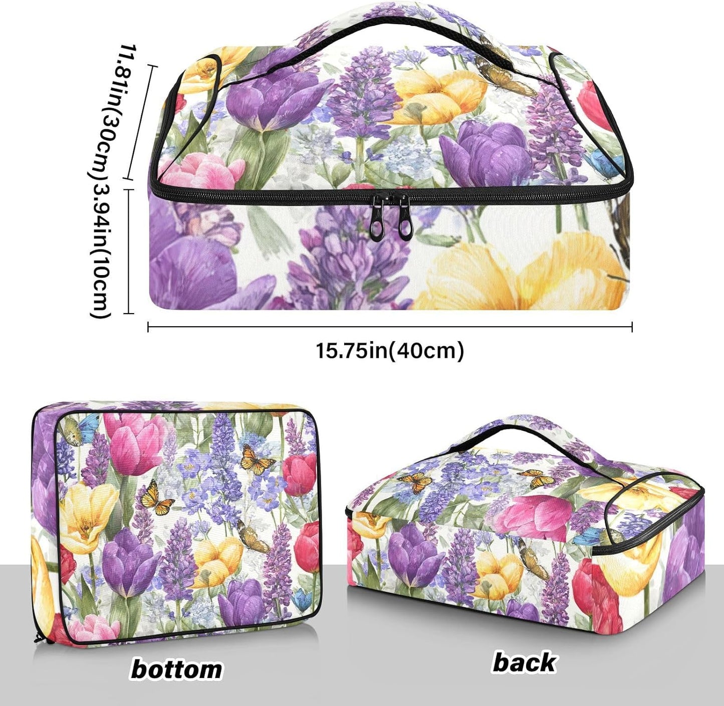 Casserole Carriers for Hot or Cold Food Reusable Casserole Dish Carrier Insulated Thermal Large Capacity Durable Perfect for Party Camping Family Gatherings Yellow Fish