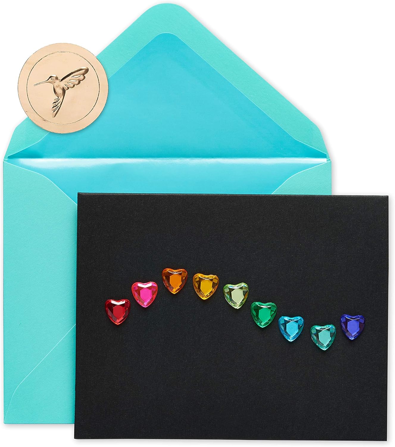 Papyrus Blank Cards with Envelopes, Rainbow Gems (6-Count)