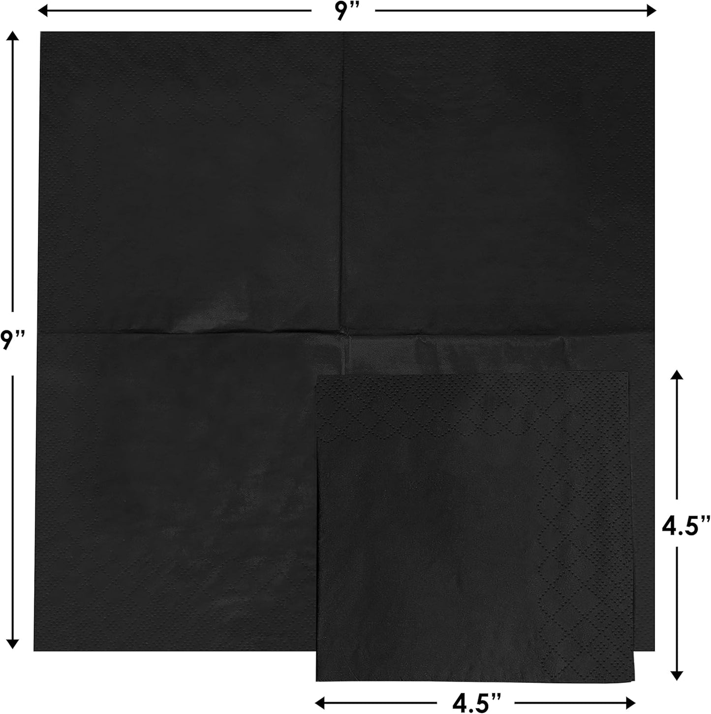 1100 Pack Cocktail Napkins Paper - Quality 3-Ply Black Beverage Napkins - Restaurant, Event, Bar Napkins - Perfect Size Dessert Napkin - Party Napkin Bulk - Elegant Wedding Napkins Disposable