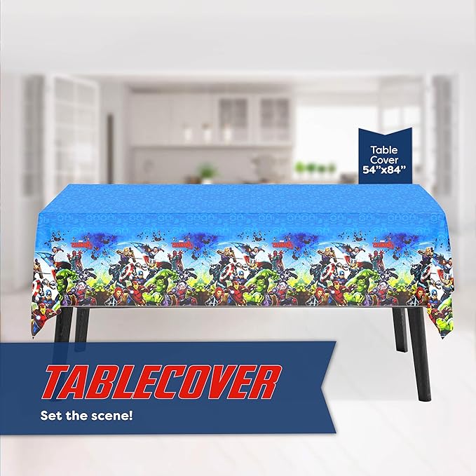 Marvel Avengers Party Supplies and Decorations for Superhero Birthday Party, Serves 16 Guests, Perfect for Girls and Boys, Easy Setup and Takedown with Plates, Napkins and Cups