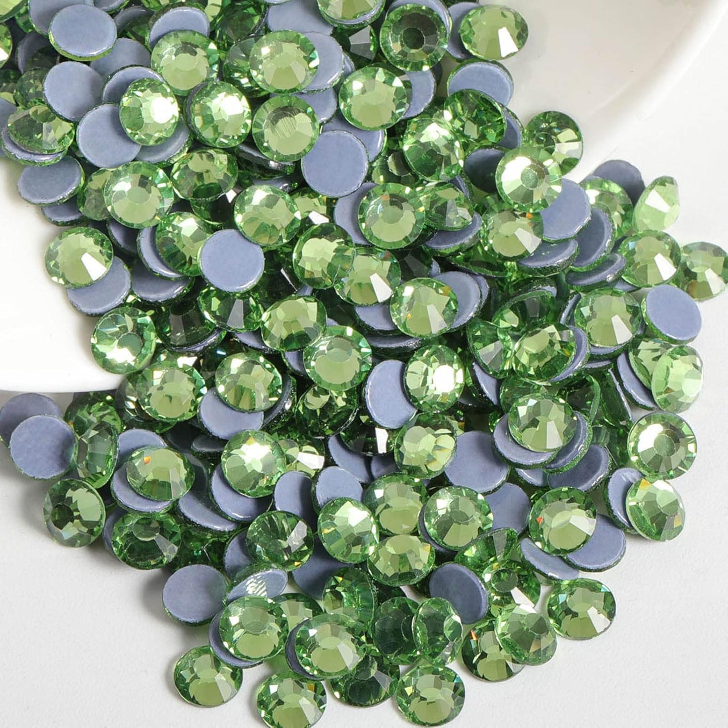 Beadsland Hotfix Rhinestones, 1440pcs Flatback Crystal Rhinestones for Crafts Clothes DIY Decorations, Light Green, SS20, 4.6-4.8mm