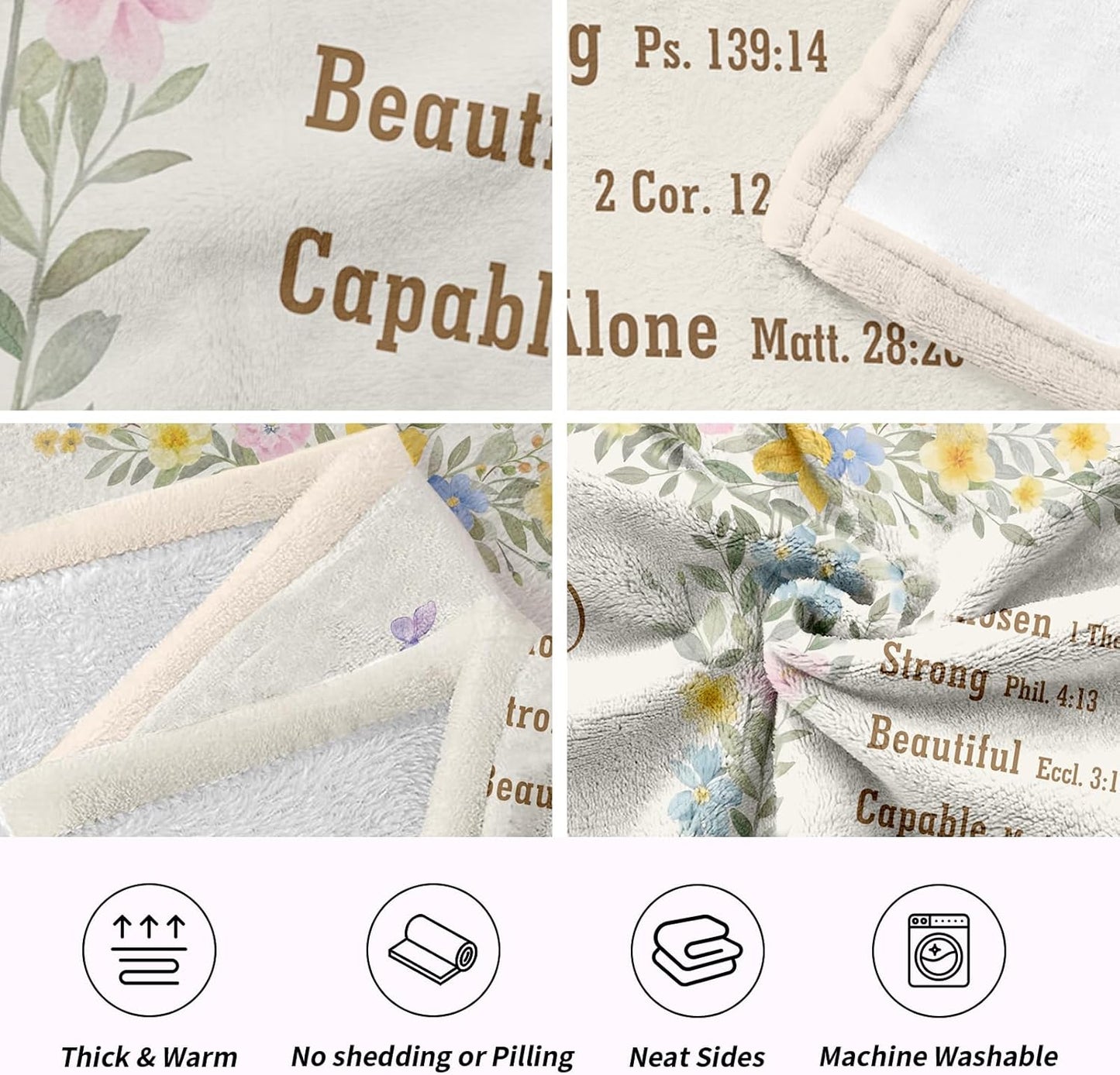 Christian Gifts for Women Faith, Flannel Soft Christian Blanket Decor, Religious Gifts for Women on Mothers Day Birthday Christmas, Spiritual Bible Verse Scripture Prayer Blanket - Cross