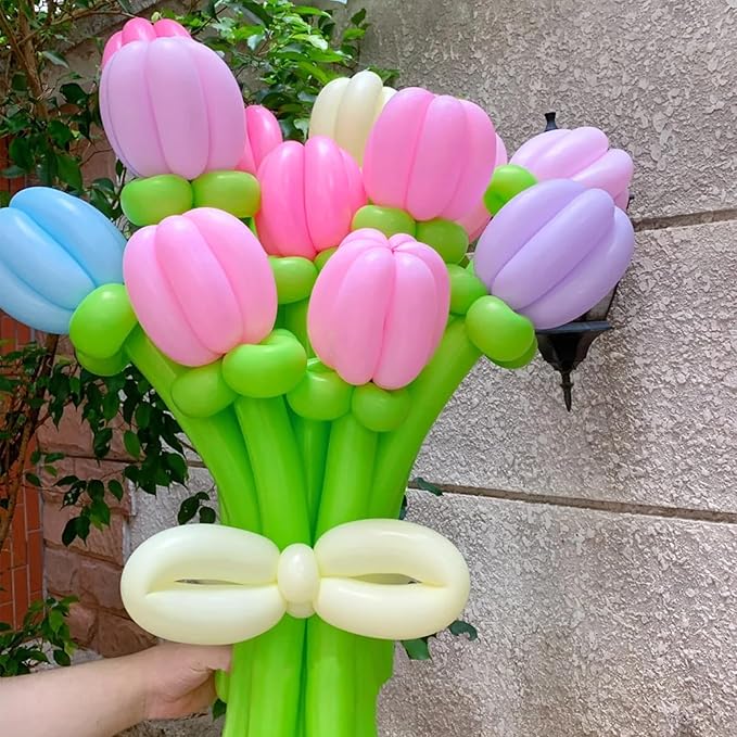 Pink 260 long Balloons 100 Pack Matte Pink Modeling Long Magic Balloons Thickening Latex Twisting DIY Animal Balloon for Birthday Wedding Christmas Festival Party Decoration