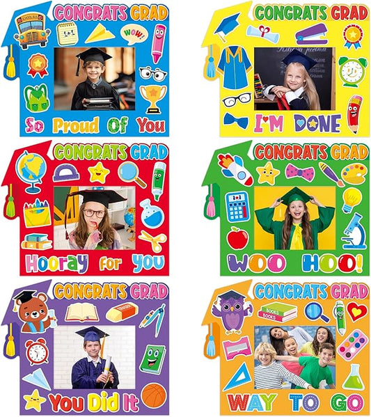 Luckyhern 30 Pack Graduation Picture Frame Craft Kits for Graduation Photo Frame 2026 Grad Party Decoration Class of 2026 Congrats Grad Craft Activity