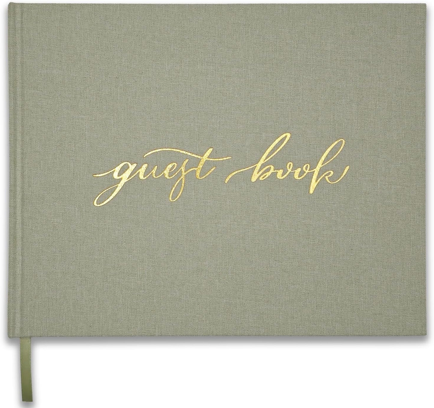 Personalized Wedding Guest Book-for Wedding Reception and Various Celebrations Including Birthday Parties, Anniversaries, Baby Showers-100 Blank Pages for Guest Signatures and Photo Displays (Sage)