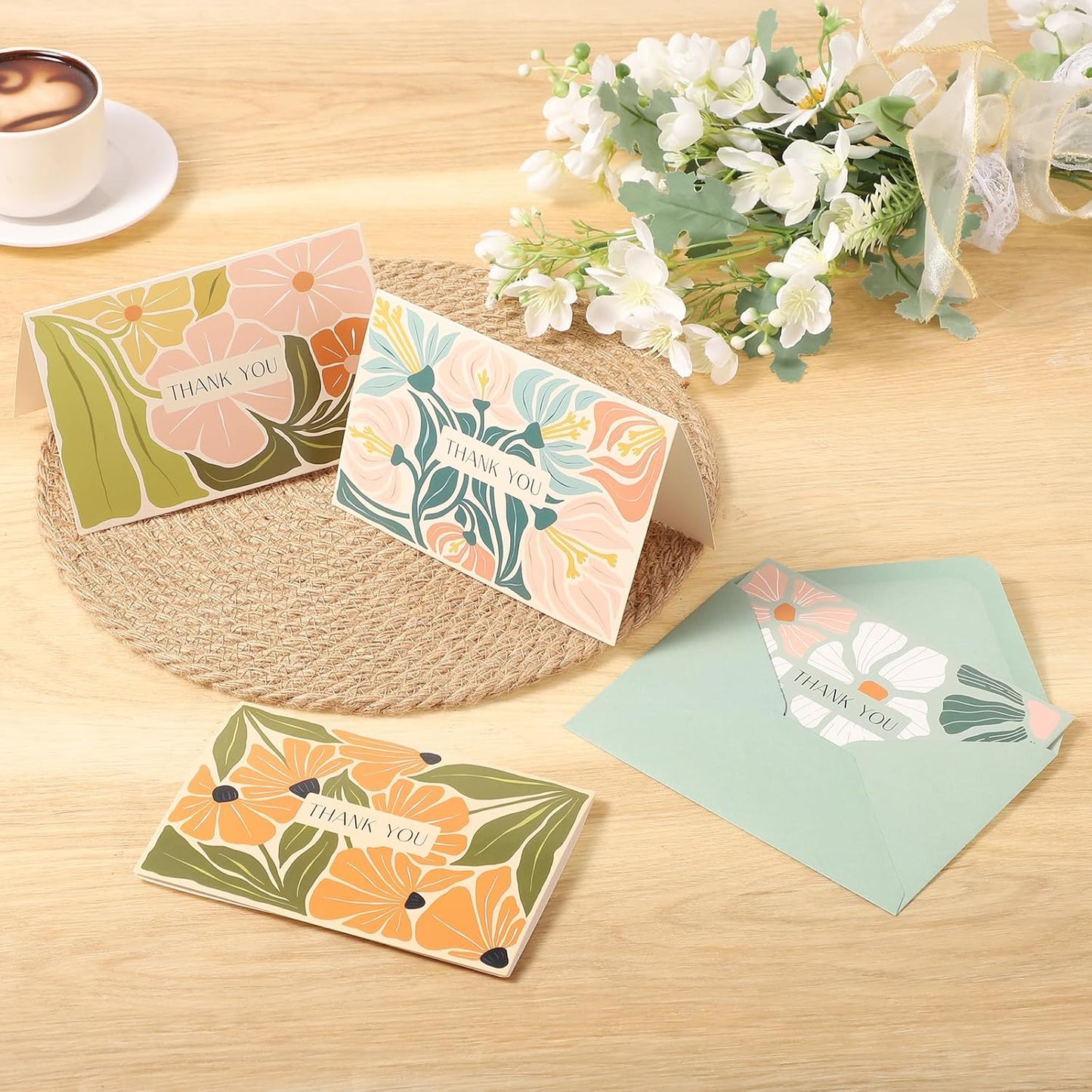 Thank You Cards with Envelopes, 36 Pack Thank You Cards Bulk with Envelopes & Stickers 4x6 Inch Greeting Card for Birthday, Wedding, Baby Shower, Graduation, Bridal Shower, Business