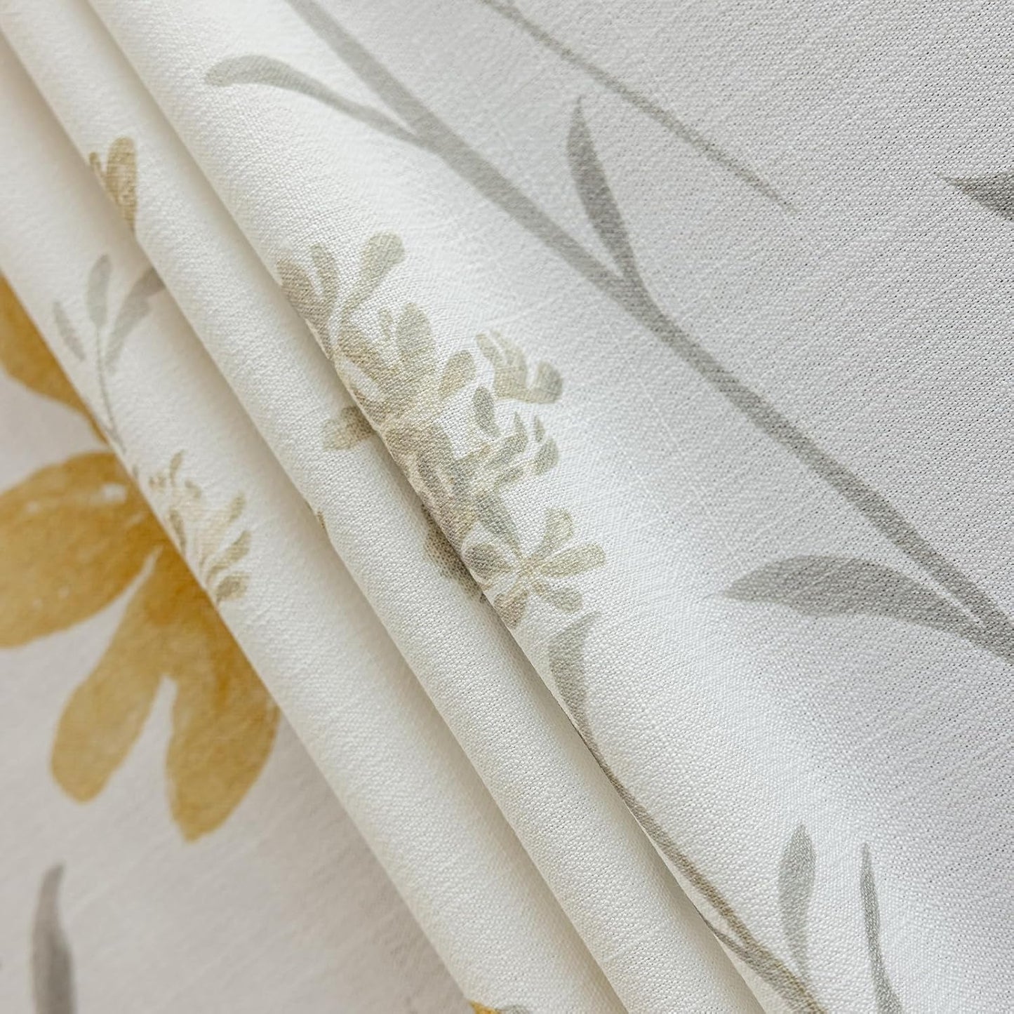 ENJOYBRIDAL Yellow Floral Tablecloth - 60 x 120 Inch - Boho Rectangular Table Cloth Dining Cute Camping Washable Table Cover 10-12 Seats Vintage Picnic Decorative Rustic Furniture Protector