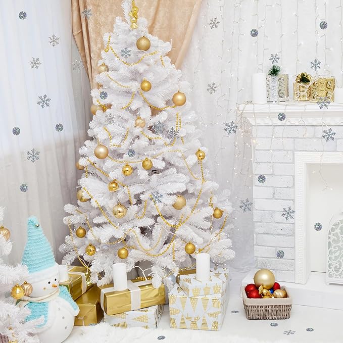 Snowflake Confetti, 300 PCS Snow Christmas Confetti for Winter Wonderland Party Decorations, Iridescent Snowflake Christmas Decorations