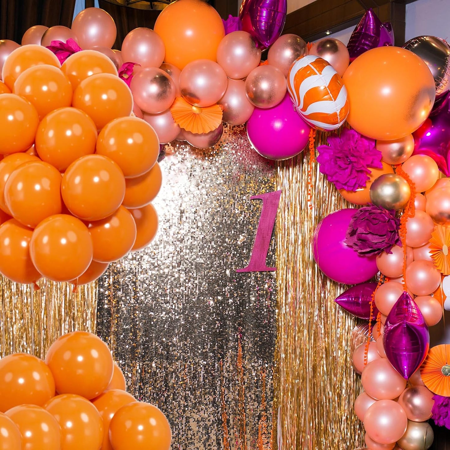 50pcs Orange Balloons, 12inch Helium Quality Orange Latex Balloon for Birthday, Halloween, Father’s Party Decorations(With Ribbon & Glue)