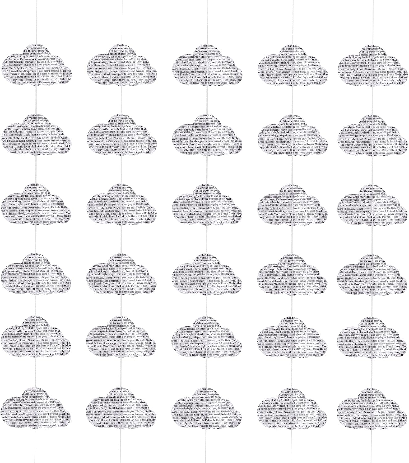 4 Pack Cloud Garland Recycled Books Vintage Pages Garland Newspaper Bunting Party Holiday Christmas Strand String Banner Wedding Decoration (Cloud)