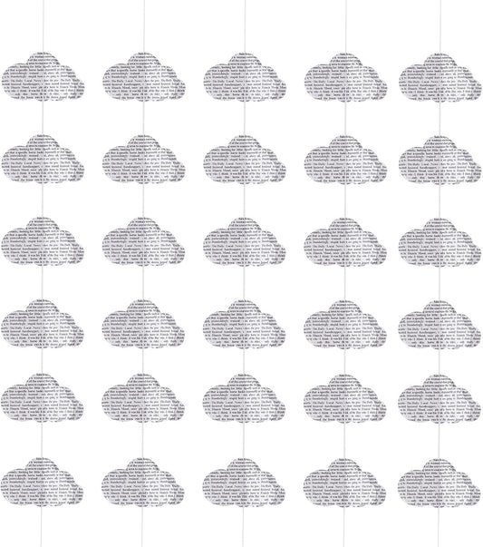 4 Pack Cloud Garland Recycled Books Vintage Pages Garland Newspaper Bunting Party Holiday Christmas Strand String Banner Wedding Decoration (Cloud)