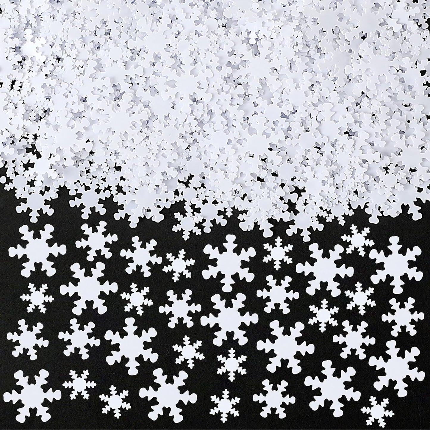 MARFOREVER White Snowflakes Glitter Confetti Table Decorations, Christmas Snowflake Scatter Confetti Winter Sequins Sprinkles for Christmas Winter Wonderland Xmas Party Wedding Decor DIY Craft
