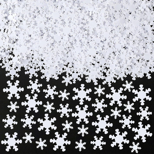 MARFOREVER White Snowflakes Glitter Confetti Table Decorations, Christmas Snowflake Scatter Confetti Winter Sequins Sprinkles for Christmas Winter Wonderland Xmas Party Wedding Decor DIY Craft
