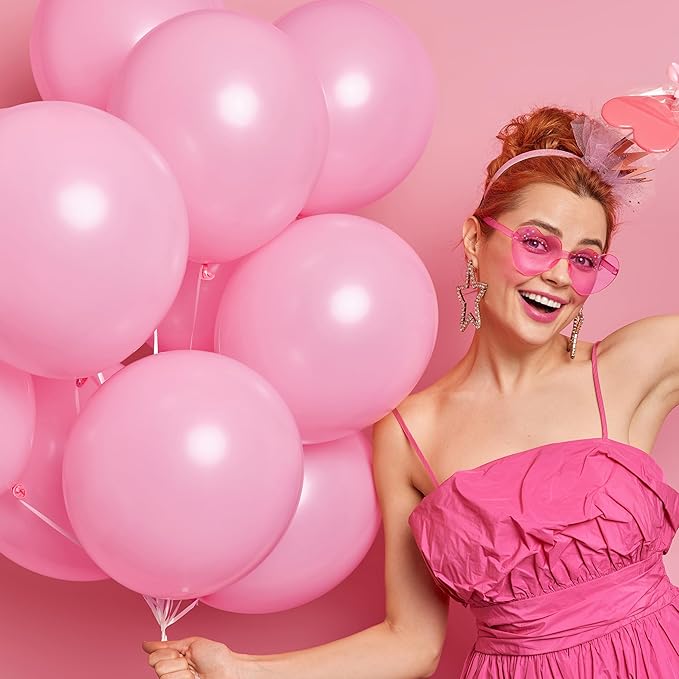 Mr. Pen- Balloons, 12 Inch, 54 Pack, Pink, Party Balloons, Valentine Decoration, Valentine Gift