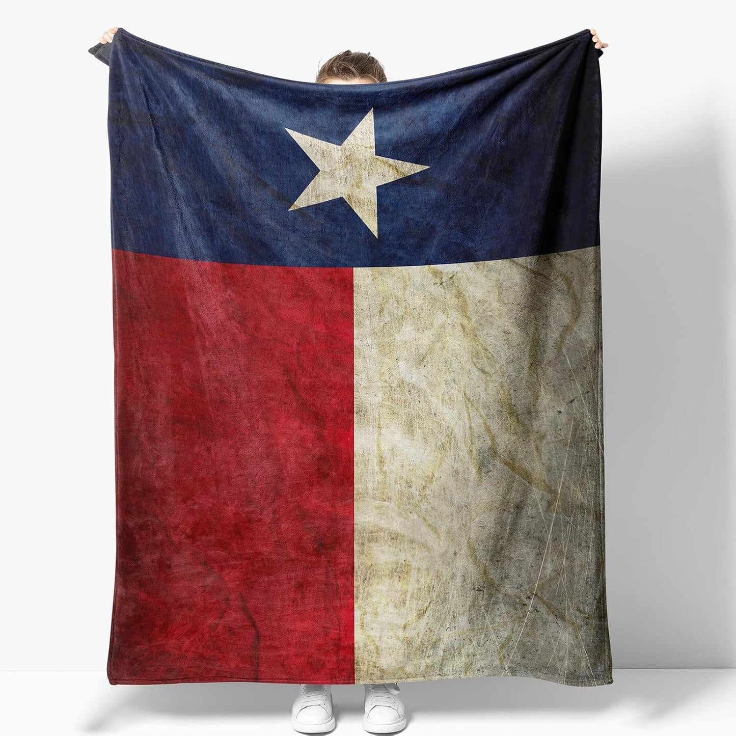Texas Flag Blanket Gifts for Men Dad Boys Women Birthday Christmas Valentine Present Texas State Flag Theme Decor Bedroom Living Room Couch Sofa Kids Adults Teen Soft Cozy Plush Flannel Throws 60"x50"