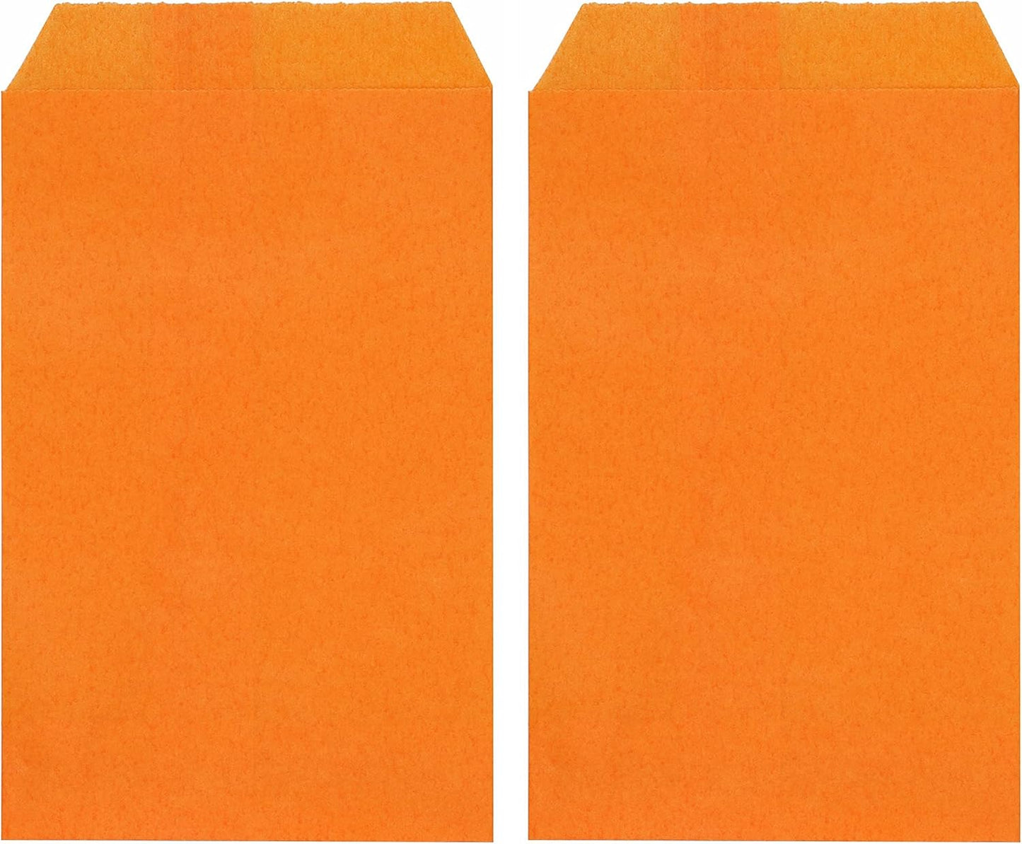 Quotidian Orange Flat Mini Greaseproof Paper Envelope Bags 2 3/4" x 4 1/2" (7 x 11.5cm) Pack of 100 - Treat Candy Wedding Confetti Tossing