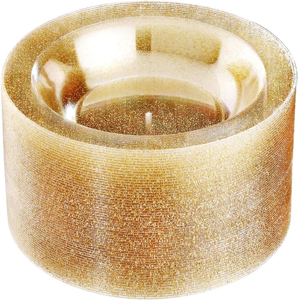 Liacere 60Pieces Gold Plastic Bowls-Disposable Gold Glitter Dessert Bowls-12OZ Premium Plastic Soup Bowls for Wedding &Parties & Fall Decor