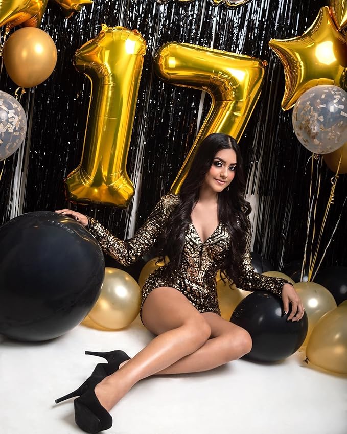 Gold Number 13 Balloon 40 inch, 13 Number Balloons, 13th Gold Birthday Decorations, 13 Year Old Girls Boys Golden Party Supplies