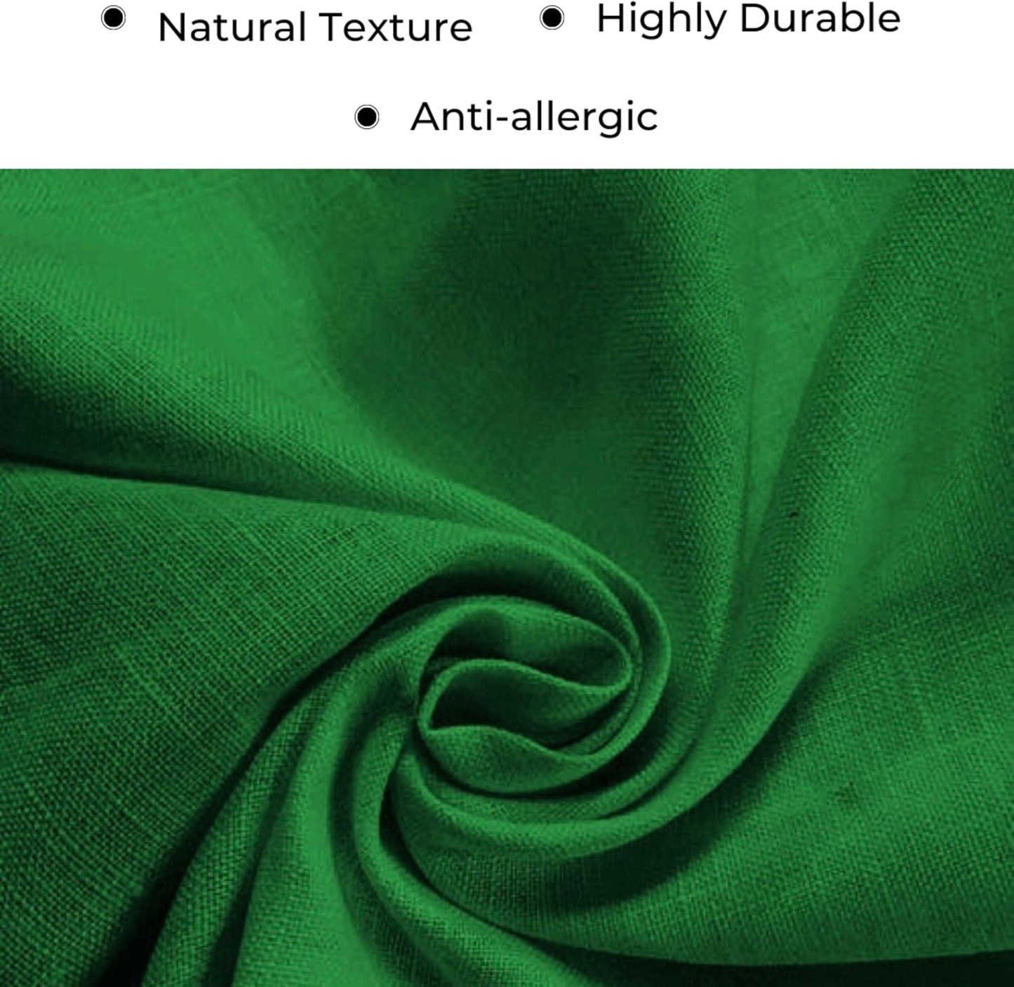 D'Moksha Homes Kelly Green Linen Table Runner 90 Inches Long - 100% Pure Linen Diamond Table Runner 14 x 90 Inch for Dining, Fall and Halloween - Machine Washable