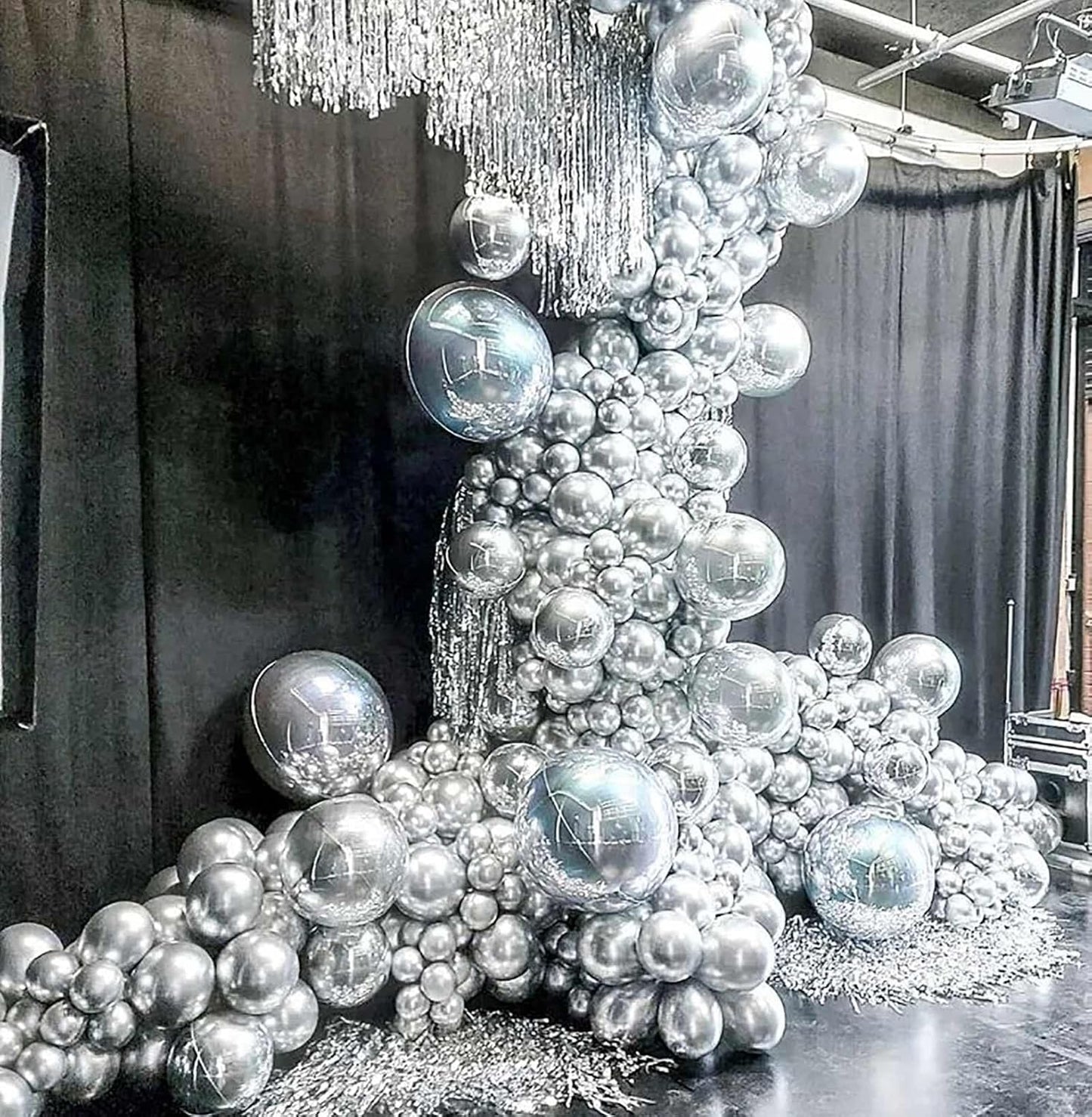 10pcs 18 inch Metallic Silver Balloons, Thick Latex Chrome Helium Balloons for Birthday Family Party Wedding Party Baby Shower Decoration Supplies