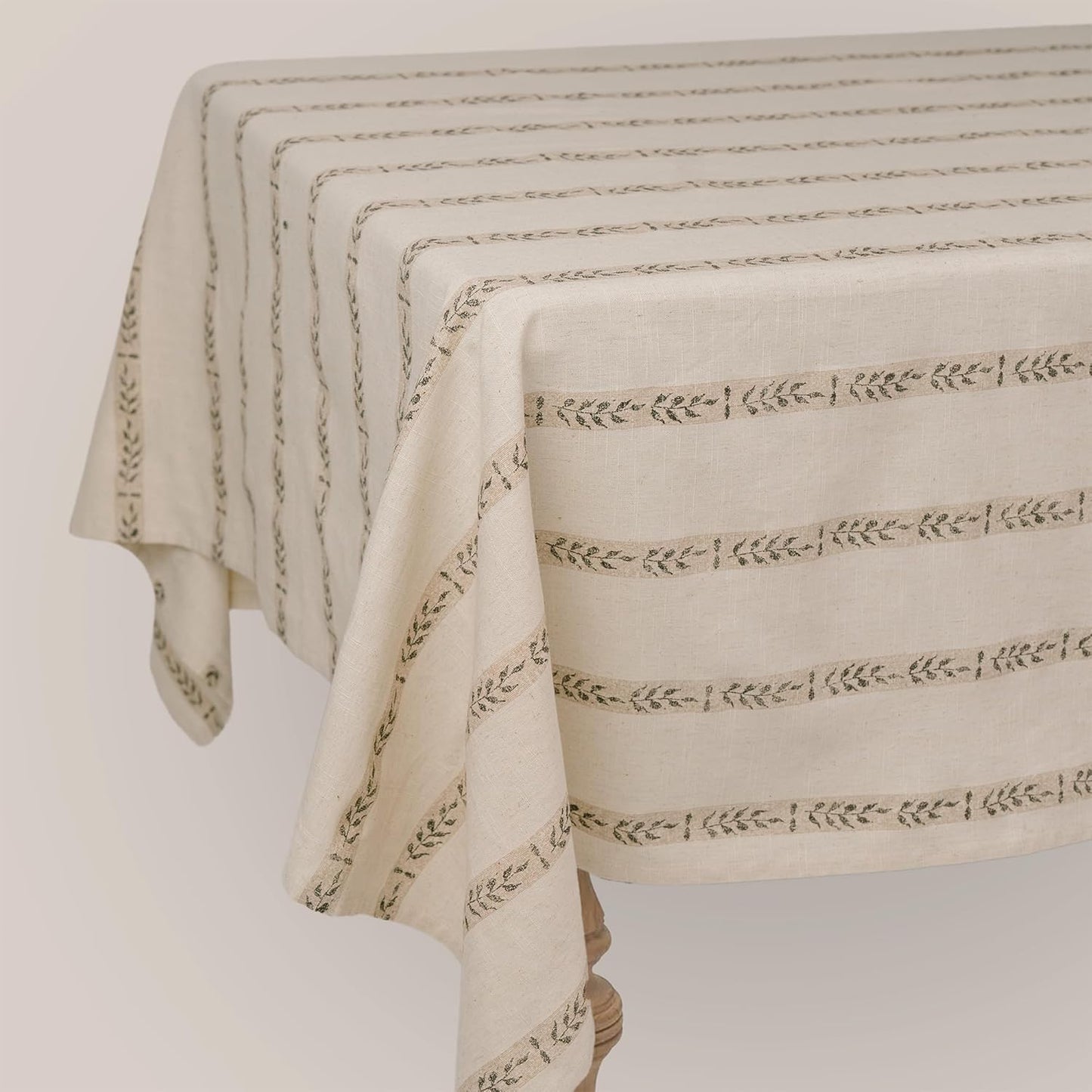 60x90 in Cotton Tablecloth – Large Rectangular Dining Table Cover for Kitchen, Weddings, Parties, Indoor or Outdoor Picnic and Everyday Décor – Walnut Leaf