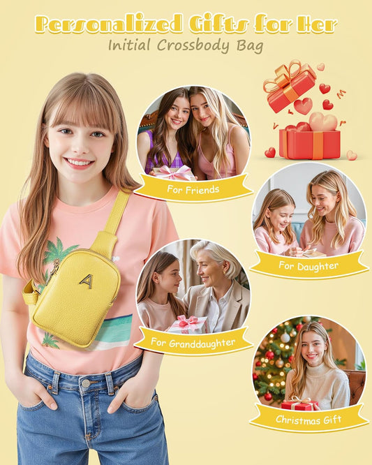 Dance Recital Gifts for Girls, Mini Crossbody Bags with Letter, Cute Gifts for Teen Girls Women, Over The Shoulder Bag, Lightweight Phone Purse for Daily Essentials, Tween Girls Trendy Stuff