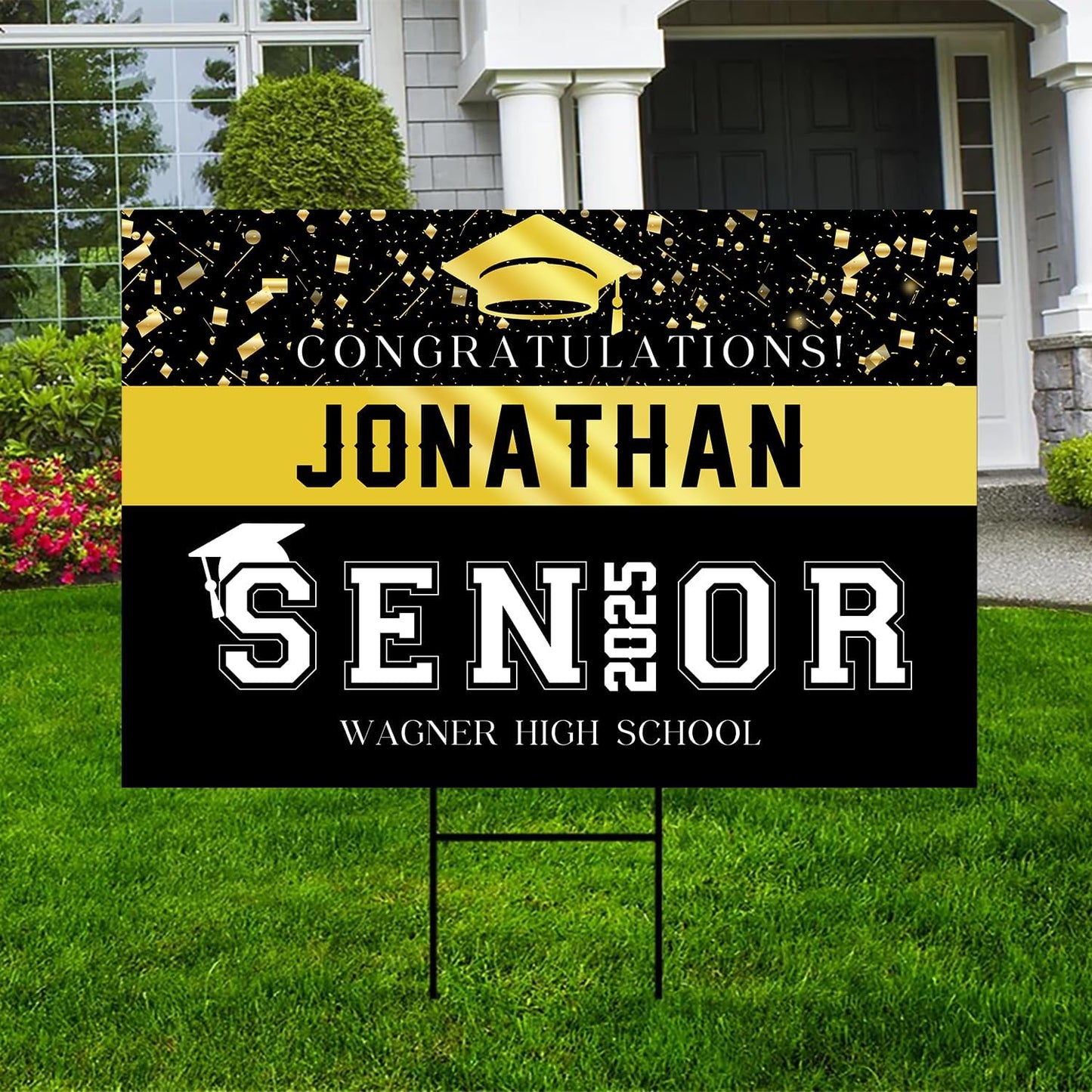 Personalized Graduation Party Welcome Sign, Class of 2025 Yard Sign, Graduation Party Welcome Sign 2025, Grad Party Sign, Senior High School College Graduation Decorations