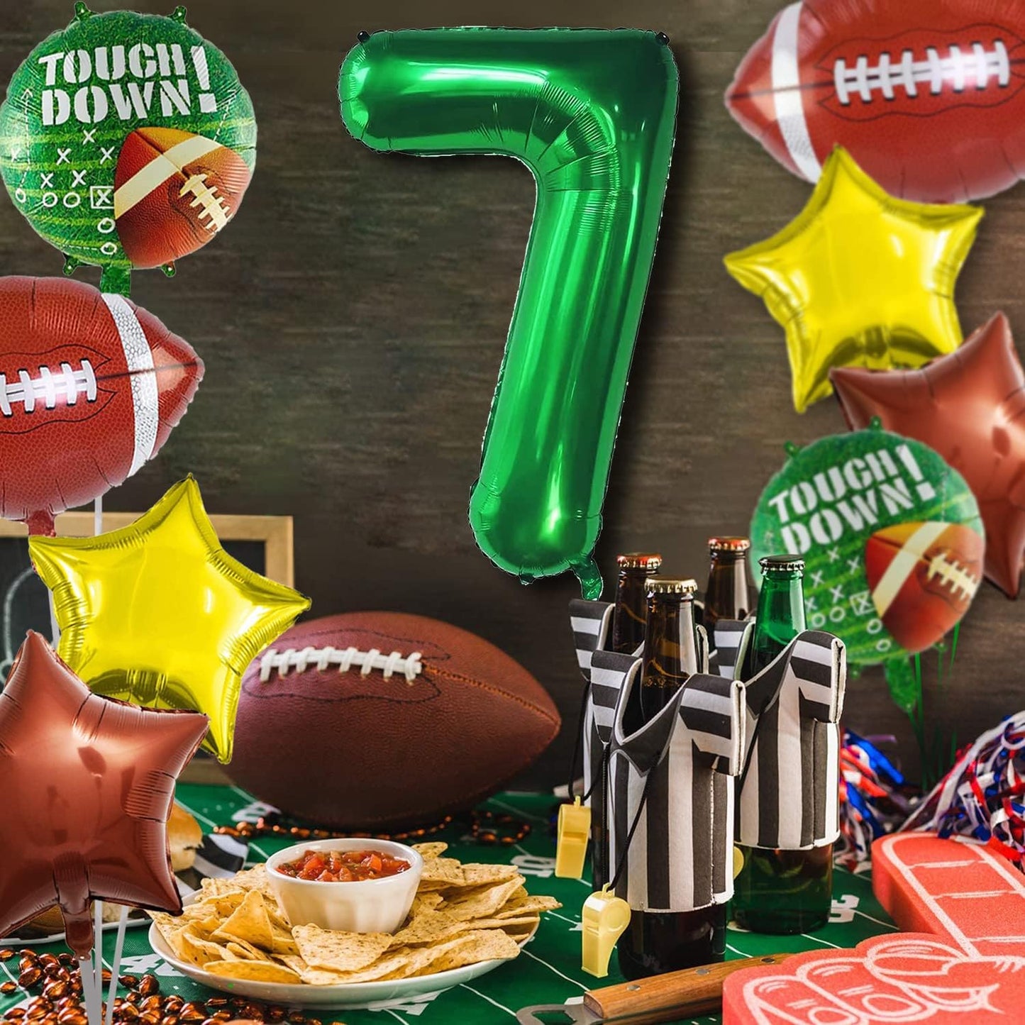 Football Balloons Set Football Birthday Party Decorations Football Touchdown Sports Theme Birthday Party Decoration, Tailgate Game Day Football Theme Supplies Birthday Party Decorations