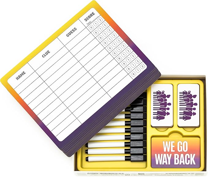 Lost Boy Entertainment We Go Way Back – Board Games for Adults – Family Games – Party Games - Game Night – Give Clues, Cues, and Codes - Best Friend Game – Do You Know Your Family and Friends