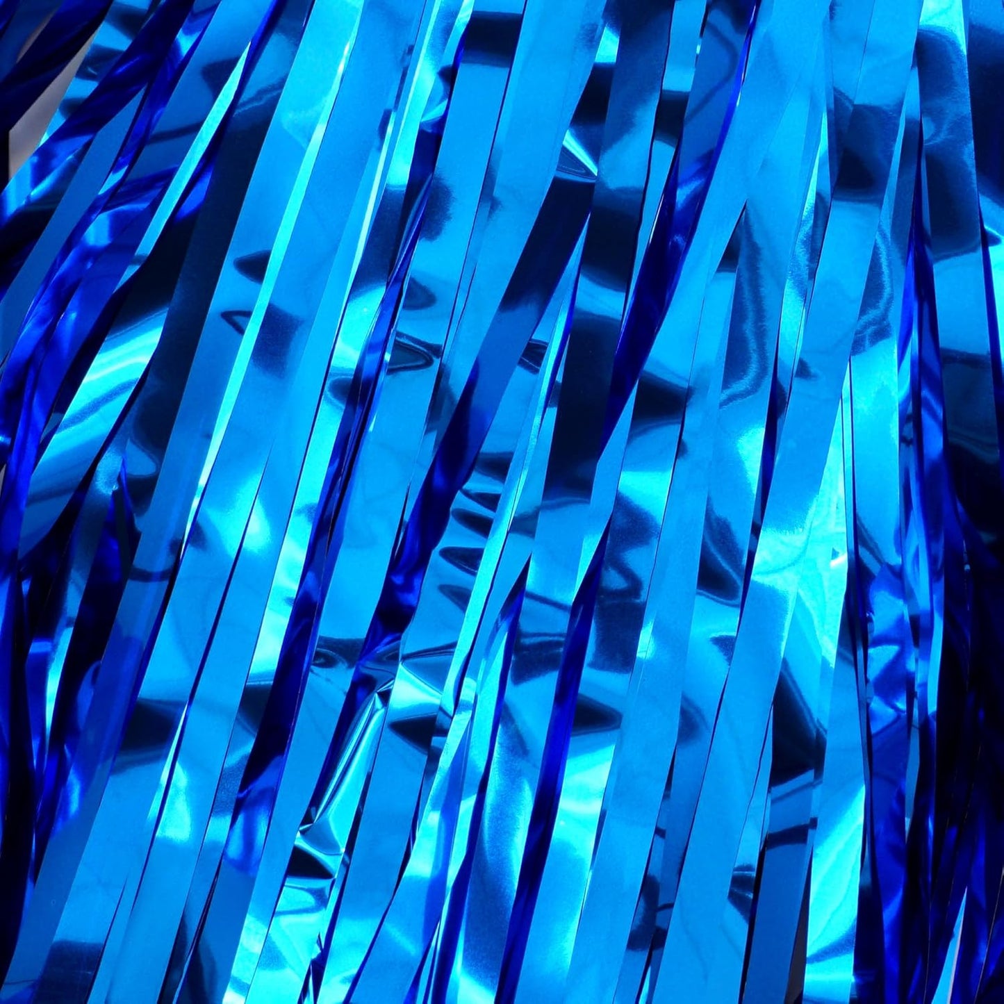 2 Pack Blue Fringe Backdrop Curtains, Blue Streamers Party Backdrop, Baby Shower Decorations, Party Decorations Supplies for Birthday, Holidays, Parties & More