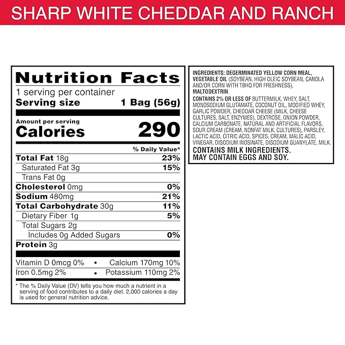 Pringles Mingles Puffed Snacks, Sharp White Cheddar and Ranch, Cheese Puffs, Salty Snacks (6 Bags)
