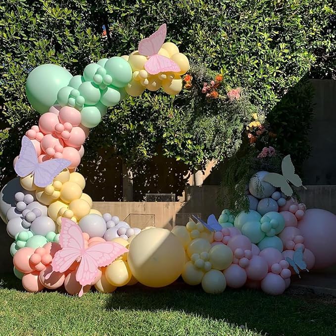 Pastel Balloon Garland Arch Kit, 162pcs Assorted Colors Pastel Latex Balloons for Rainbow Wedding Baby Shower Girls Princess Birthday Easter Unicorn Ice Cream Theme Party Decorations
