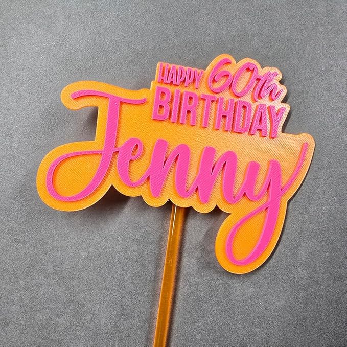 Custom Cake Topper with name and Age, Birthday cake topper by Iristy