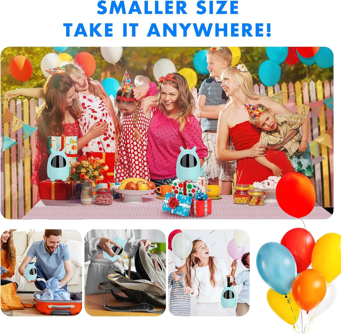 Balloon Pump Electric, SPLAKS Balloons Inflator Air Pump Portable Balloon Blower for Garland Arch, Party Decoration