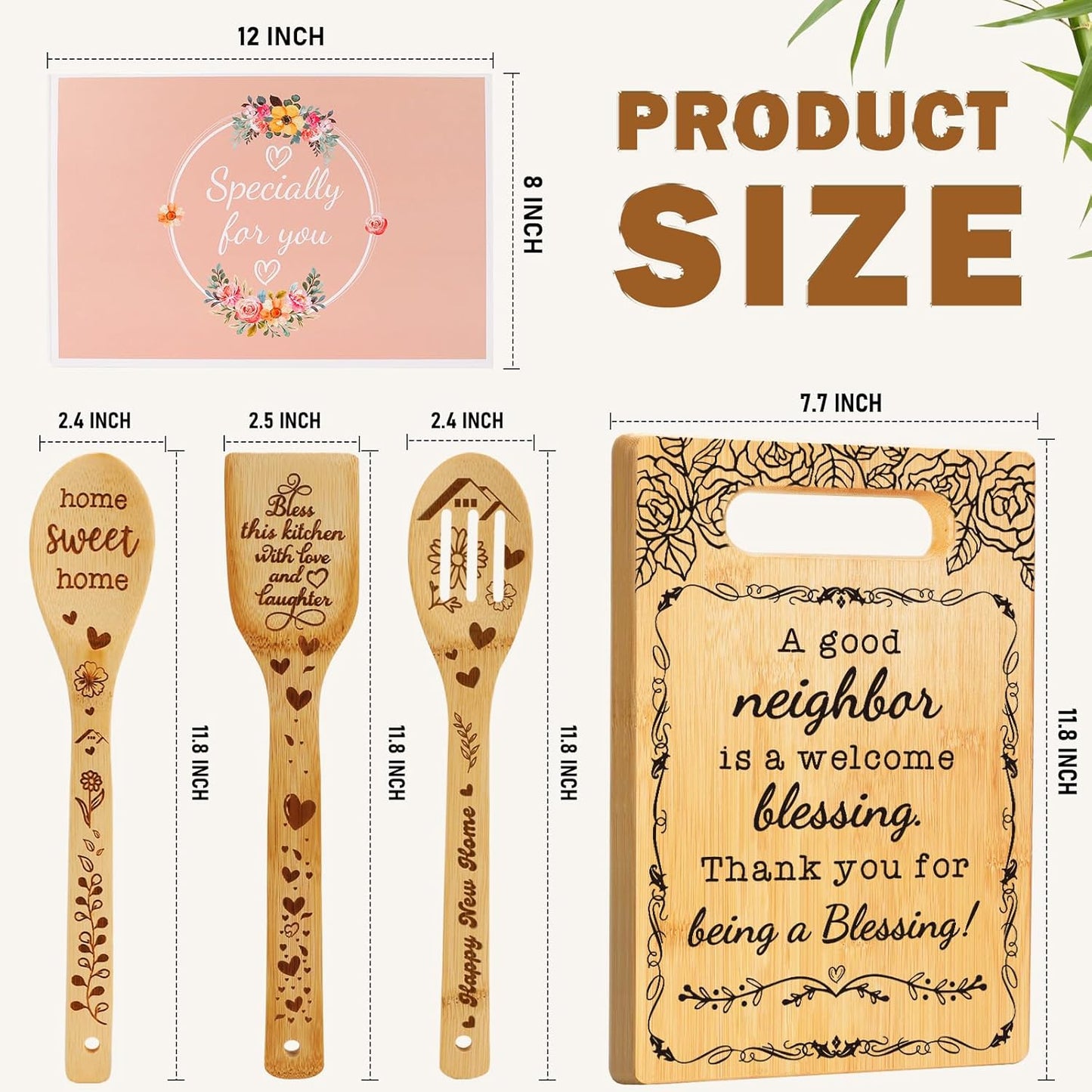 Neighbors Gifts, Thank You Gift for Neighbors, Housewarming Gift for Neighbors, Christmas Gift for Neighbors, Welcome Neighbors Cutting Board Set Gift, A Good Neighbor is a Welcome Blessing
