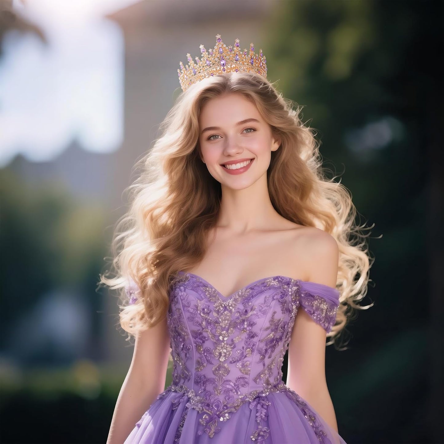 Kamirola Crystal Crowns and Tiaras Headband for Girl or Women Birthday Party Wedding Prom Bridal Halloween Christmas （TR19）