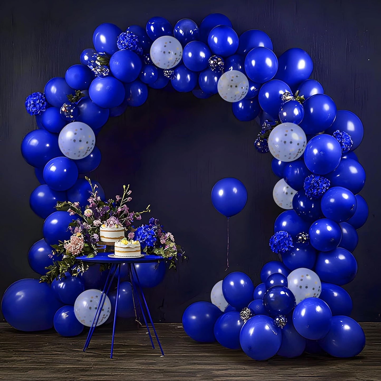 JOYIN 150 Pcs Royal Blue Balloons, Different Sizes 18 12 10 5 Inch Royal Blue Latex Balloon Arch Kit with Instruction for Birthday Party Graduation Wedding Holiday Decoration