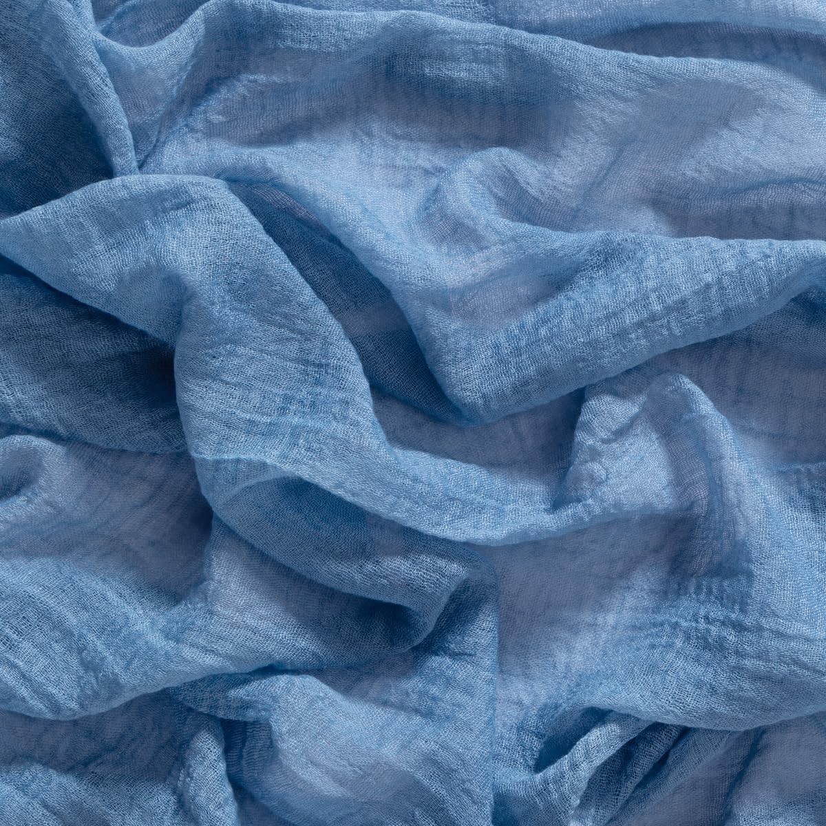 Socomi Dusty Blue Fall Thanksgiving Gauze Cheesecloth Table Runner 120 Inch Rustic Boho Cheese Cloth Runner for Wedding Party Baby Bridal Shower Centerpiece Decoration Holiday Home Decorations