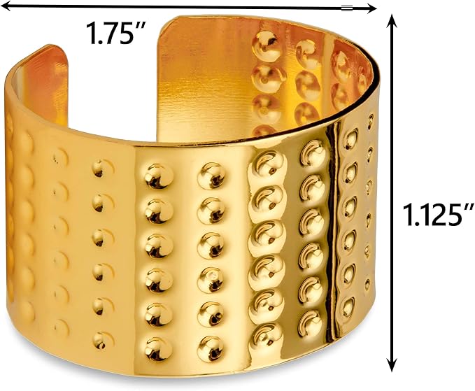 13 Inch Round Elegant Serve ware Charger Plates with Matching Napkin Rings, Wedding, Dinner party, Event - Choose from our Variety of Styles and Quantities (12, Hammered Gold)