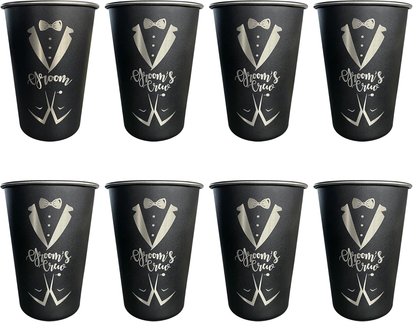 TEAM GROOM Groomsmen Gifts Cups 8 pcs Bachelor Party Favors Groomsmen Tumblers（Groom s Crew）