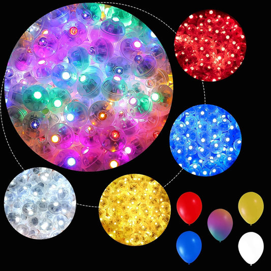 ZGWJ 200PCs Mini Led Lights,Led Balloons for Party Decorations Neon Party Paper Lantern Easter Eggs Birthday Party Wedding Halloween Christmas Decoration