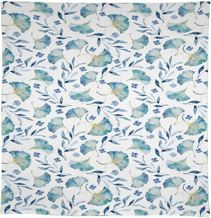 YCness Autumn Maple Leaves Tablecloth, Thanksgiving Autumn Harvest Watercolor Ginkgo Biloba Leaves Table Cover for Party Picnic Dinner Decor 55x75 Inch Rectangle