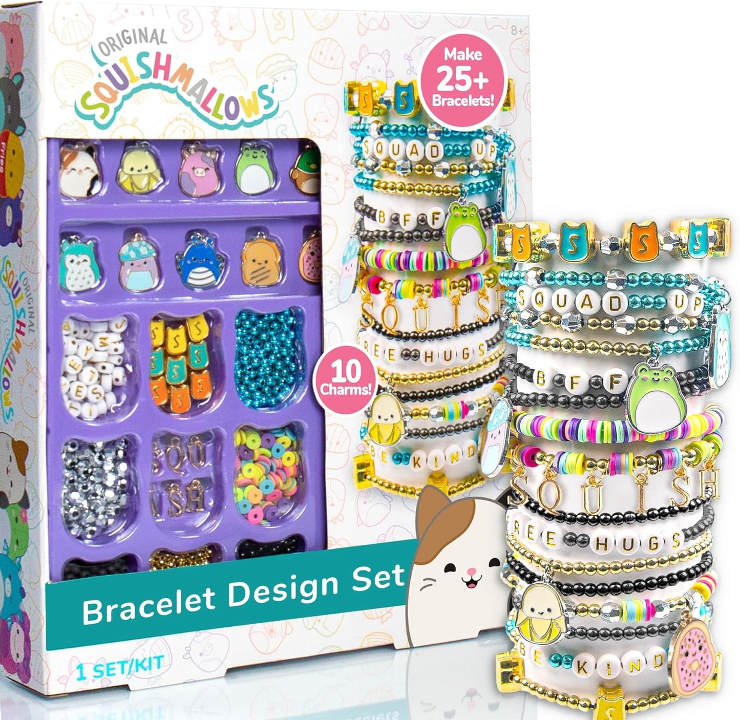 Horizon Group USA Original Squishmallows Bracelet Design Set, Cute & Friendship Bracelet Kit, Jewelry Making Kit, Charm Bracelet Making Kit, Beading & Jewelry Making, Friendship Bracelet Making Kit