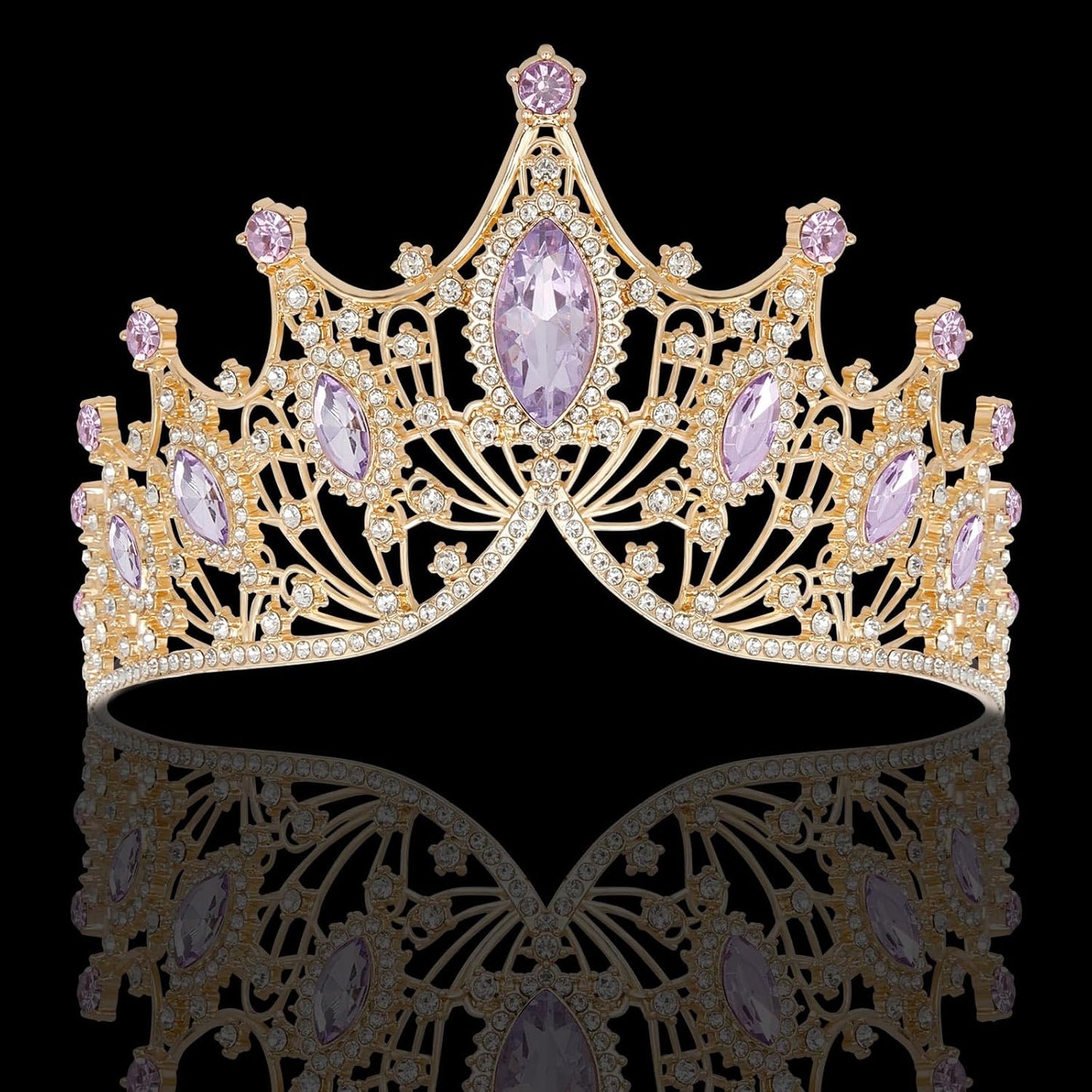 Tiaras Headbands Crown for Women and Girls, Princess Rhinestone Crown for Bridal, Crystal Queen Tiara Head Band Hair Accessories for Prom Wedding and Party