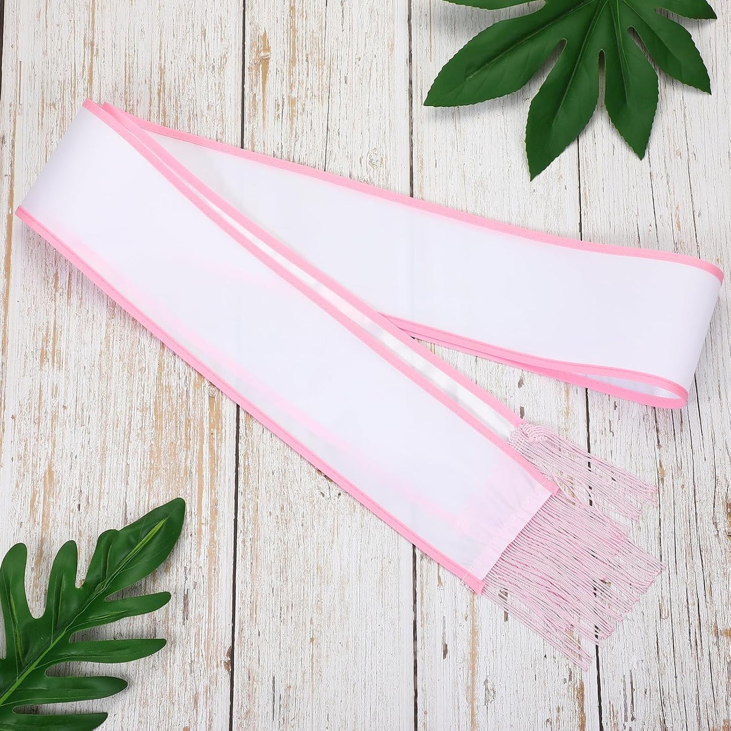PATIKIL Blank Sash with Tassels, 1 Pcs Plain Birthday Sash Bachelorette Party Beauty Queen Sash for Women Bridesmaid Sash Mother to Be Sash for Homecoming Wedding Party, Pink