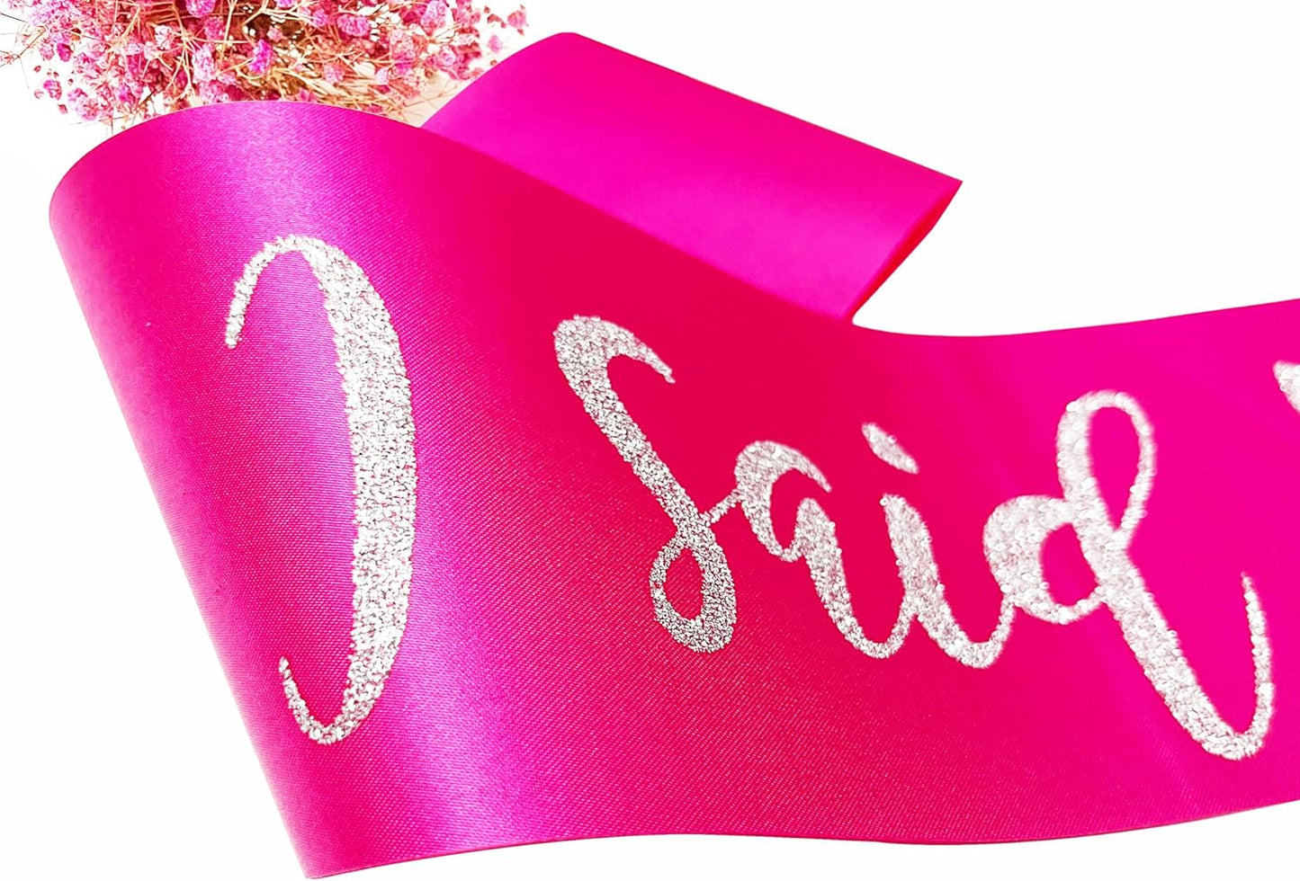 I Said Yes Sash for Women, Engagement Proposal Bachelorette Party Sash for Bridal Shower Wedding Party Favors Accessories Supplies Engagement Gifts for Bride to Be,Hot Pink