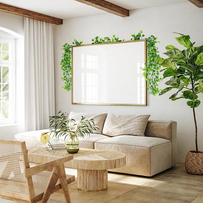 3 Pack Fake Vines Ivy Vines Plante Artificielle Interieur Greenery Garland Bedroom Decor Aesthetic Garland For Room Wall Kitchen Garden Outdoor Bathroom Dorm Wedding Courtyard Party Decorations(Green)