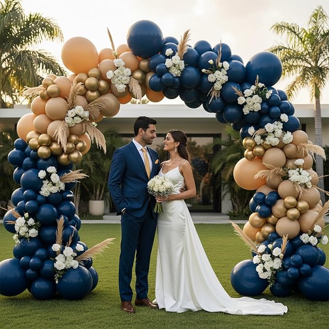 Patimate Navy Blue Balloons 100 Pack 12 Inch Matte Navy Blue Latex Balloons for Birthday Graduation Wedding Independence Day Nautical Retirement Patriotic Party Decorations