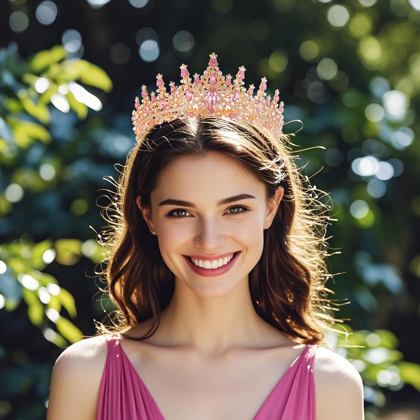 Kamirola Crystal Crowns and Tiaras Headband for Girl or Women Birthday Party Wedding Prom Bridal Halloween Christmas （TR19）